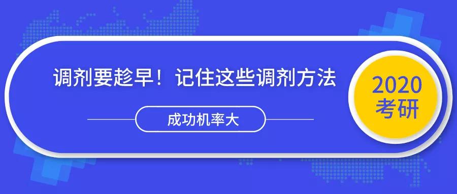 2020年考研调整应该尽早调整记住这些分配方法成功的机会很大