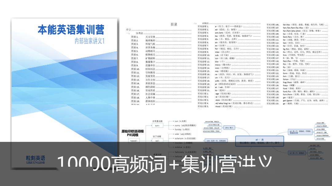 10000个高频词被自由解释 并与一整套课堂讲稿分享！24小时内删除(仅200)